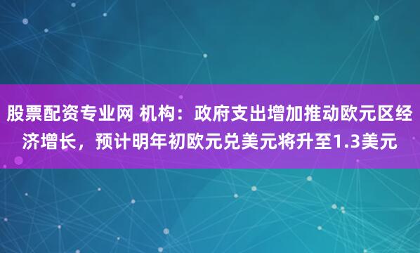 股票配资专业网 机构：政府支出增加推动欧元区经济增长，预计明年初欧元兑美元将升至1.3美元